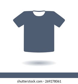 T-shirt sign icon. Clothes symbol. Flat design style.