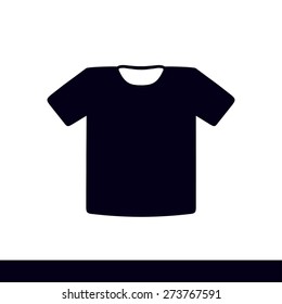 T-shirt sign icon. Clothes symbol. Flat design style.