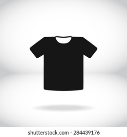 T-shirt sign icon. Clothes symbol. Flat design style.