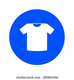 T-shirt sign icon. Clothes symbol. Flat design style.