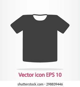 T-shirt sign icon. Clothes symbol. Flat design style.