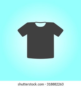 T-shirt sign icon. Clothes symbol. Flat design style.