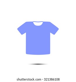 T-shirt sign icon. Clothes symbol. Flat design style.