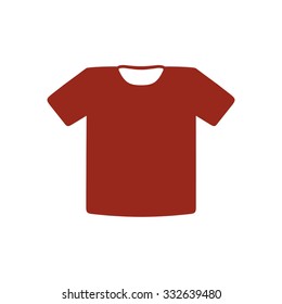 T-shirt sign icon. Clothes symbol. Flat design style.