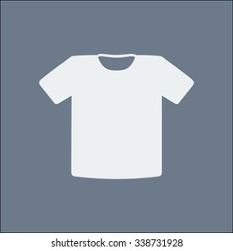 T-shirt sign icon. Clothes symbol. Flat design style.