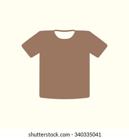 T-shirt sign icon. Clothes symbol. Flat design style.