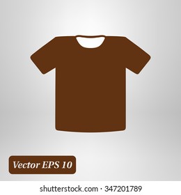 T-shirt sign icon. Clothes symbol. Flat design style.