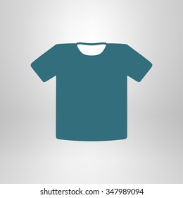 T-shirt sign icon. Clothes symbol. Flat design style.