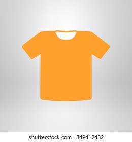 T-shirt sign icon. Clothes symbol. Flat design style.