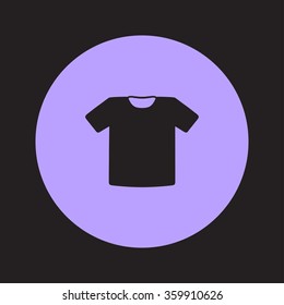 T-shirt sign icon. Clothes symbol. Flat design style.