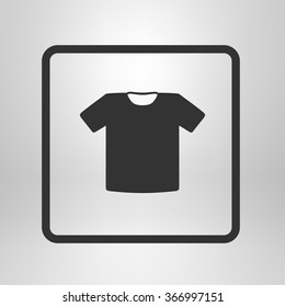 T-shirt sign icon. Clothes symbol. Flat design style.