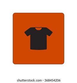 T-shirt sign icon. Clothes symbol. Flat design style.