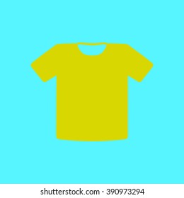 T-shirt sign icon. Clothes symbol. Flat design style.