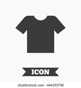 T-shirt sign icon. Clothes symbol. Graphic design element. Flat t-shirt symbol on white background. Vector