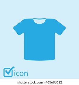 T-shirt sign icon. Clothes symbol. Flat design style.