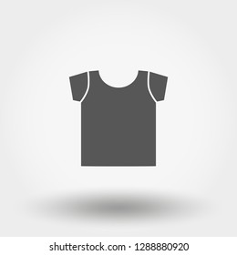 T-shirt. Silhouette. Icon for web and mobile application. Vector illustration on a white background. Flat design style.