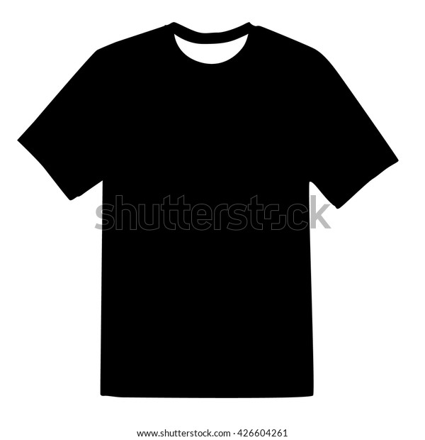 Tshirt Silhouette On White Background Stock Vector (Royalty Free) 426604261