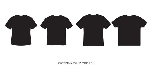 T-shirt silhouette vector on white background