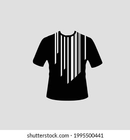 t-shirt simple design strip vertical vector