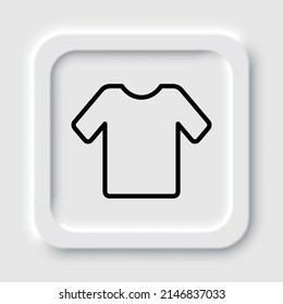 T-shirt simple icon vector. Flat design. Neumorphism design.ai
