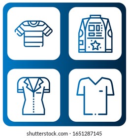 tshirt simple icons set. Contains such icons as Shirt, Tshirt, can be used for web, mobile and logo