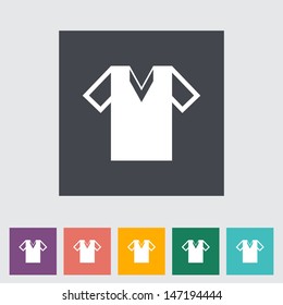 T-shirt single flat icon. Vector illustration.