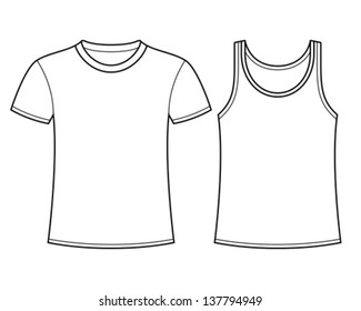 T-shirt and Singlet template