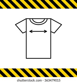 T-shirt size icon