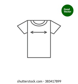 T-shirt size icon