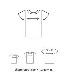 T-shirt size icon
