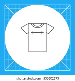 T-shirt size icon