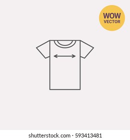 T-shirt size icon