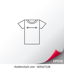 T-shirt size icon