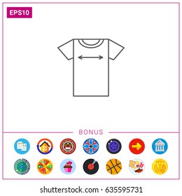 T-shirt size icon