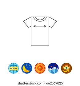 T-shirt size icon