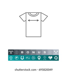 T-shirt size icon