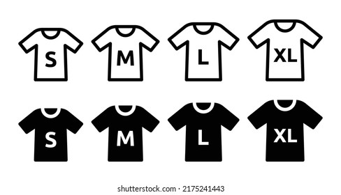5,346 Shirt size icon Images, Stock Photos & Vectors | Shutterstock