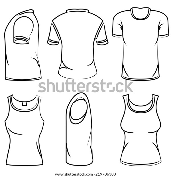 Tshirt Sketch Design Stock Vector Royalty Free 219706300