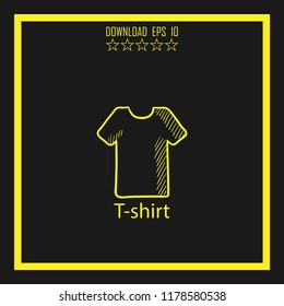 T-shirt sketch vector icon