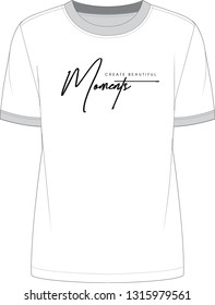 T-shirt slogan print
					