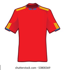 T-shirt of soccer of Spain