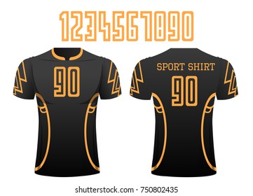 T-shirt sport design front and back  ,Vector football and running t-shirt creative fashion design template.