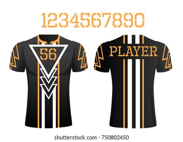 T-shirt sport design front and back  ,Vector football and running t-shirt creative fashion design template.