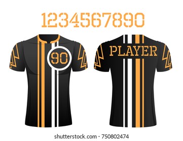 T-shirt sport design front and back  ,Vector football and running t-shirt creative fashion design template.