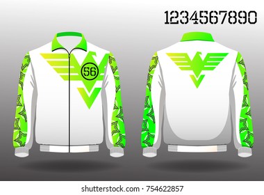 T-shirt sport design front and back ,Vector football and running t-shirt creative fashion design template,Warm coat sport design front and back.