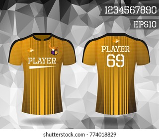T-shirt sport design front and back ,Vector football and running t-shirt creative fashion design template.