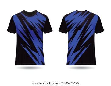 T-Shirt Sport Design. Racing jersey for club. uniform front and back view.