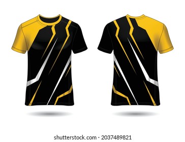 T-Shirt Sport Design. Racing jersey for club. uniform front and back view.