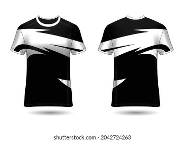 T-Shirt Sport Design. Racing jersey for club. uniform front and back view.