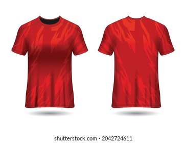 T-Shirt Sport Design. Racing jersey for club. uniform front and back view.